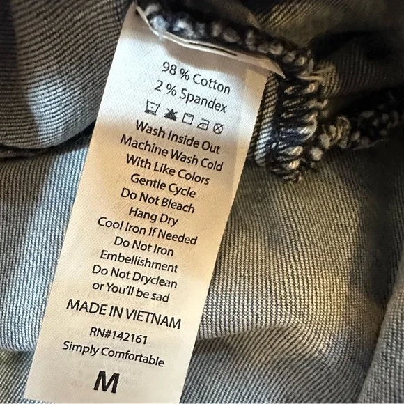 LuLaRoe Jaxon Denim Embroidered Jean Jacket - Picture 7 of 8